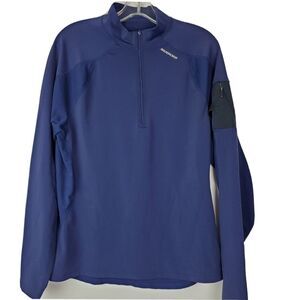 Sugoi Men's Cycling Pullover 1/4 Zip Blue Black Size L Athletic‎ Shirt